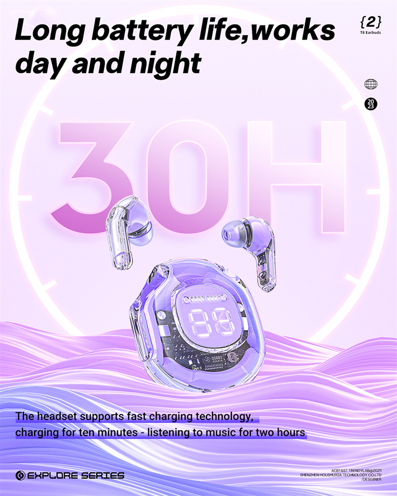 NEW T8 TWS Wireless Earphone Bluetooth 5.3 Headphones Sport Gaming Headsets Noise Reduction Earbuds Bass Touch Control - Image 13