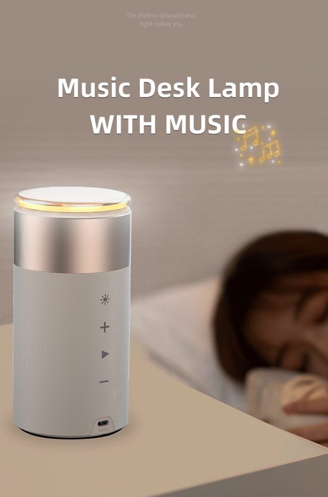 3 In 1 Multi-Function IPhone And AirPods Wireless Charger Portable Bluetooth Speaker With Touch Lamp For Home And Office