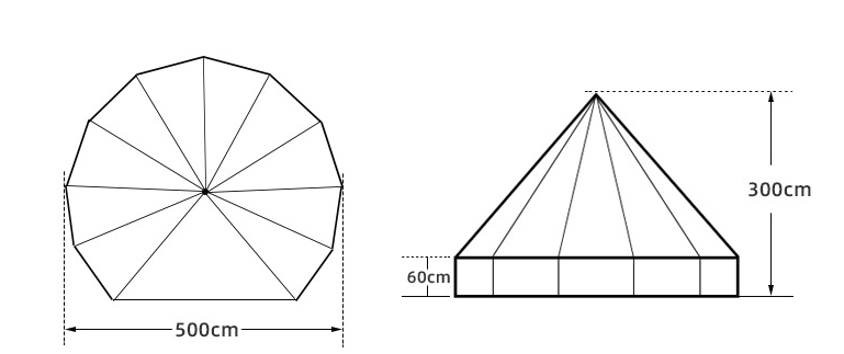 Yurt Tent Outdoor Camping Pyramid Chimney Sunscreen - Image 7