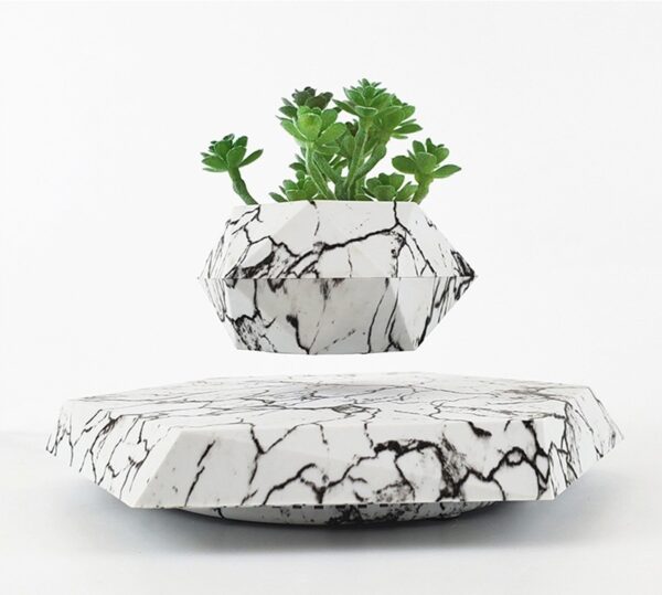 Levitating Plant Pot Marble Color Floating Planter Magnetic Levitation Bonsai Pot Office Home Decoration Kids Birthday Gift Home Decor - Image 20