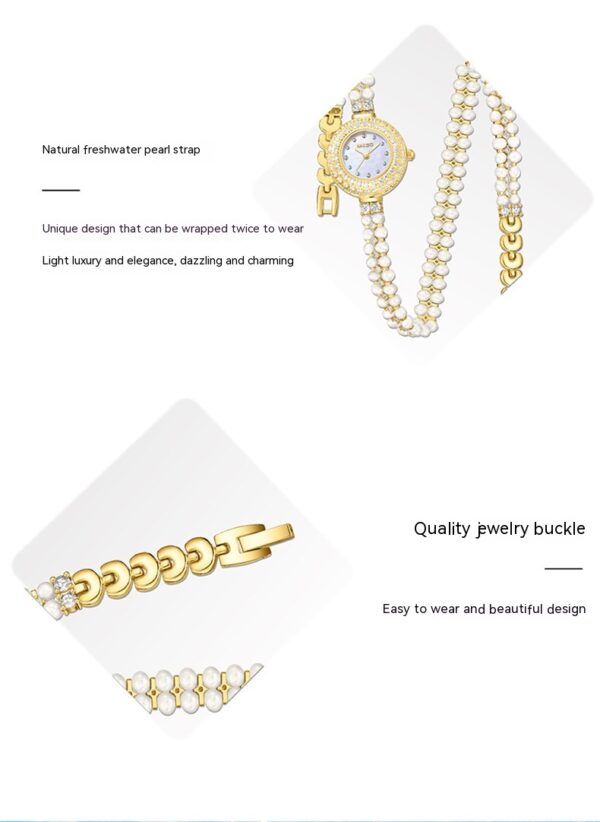 Freshwater Pearl Watch Affordable Luxury Fashion Jewelry Full Diamond Ladies - Image 12