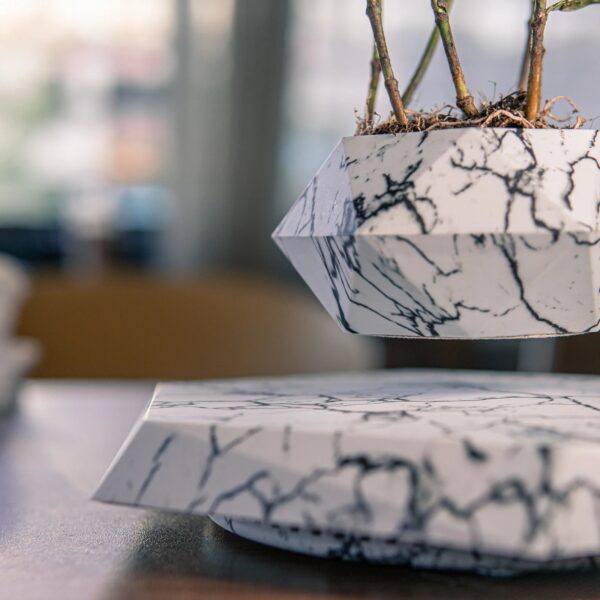 Levitating Plant Pot Marble Color Floating Planter Magnetic Levitation Bonsai Pot Office Home Decoration Kids Birthday Gift Home Decor - Image 16