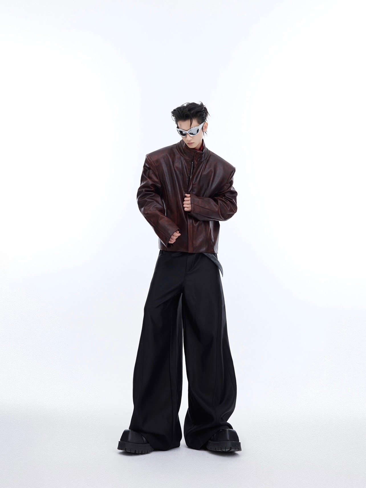 Coat Stand Collar Short Motorcycle Clothing Men - Image 18