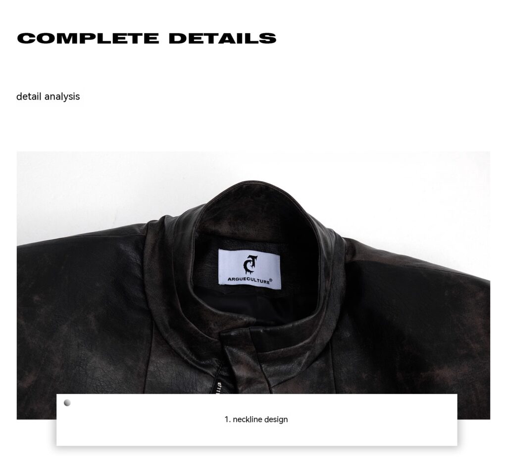 Coat Stand Collar Short Motorcycle Clothing Men