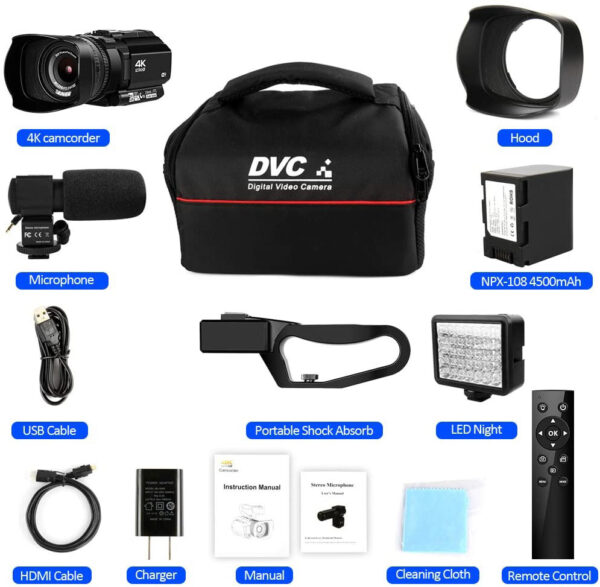 New Handheld High-Definition Digital Video Camera 4K Conference Camera Recorder Short Video Camera Dv - Image 8