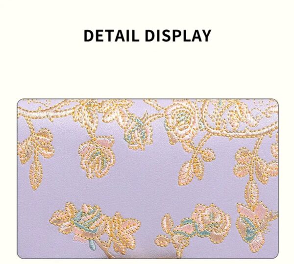 Cowhide Embroidery Ladies Bamboo Handbag - Image 9