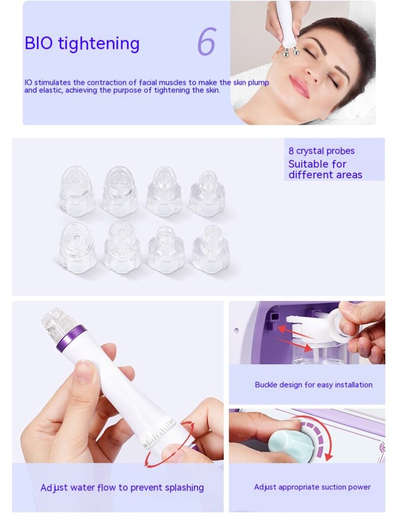 Six In One Hydrogen Oxygen Small Bubble Ultrasonic Induction Beauty Device