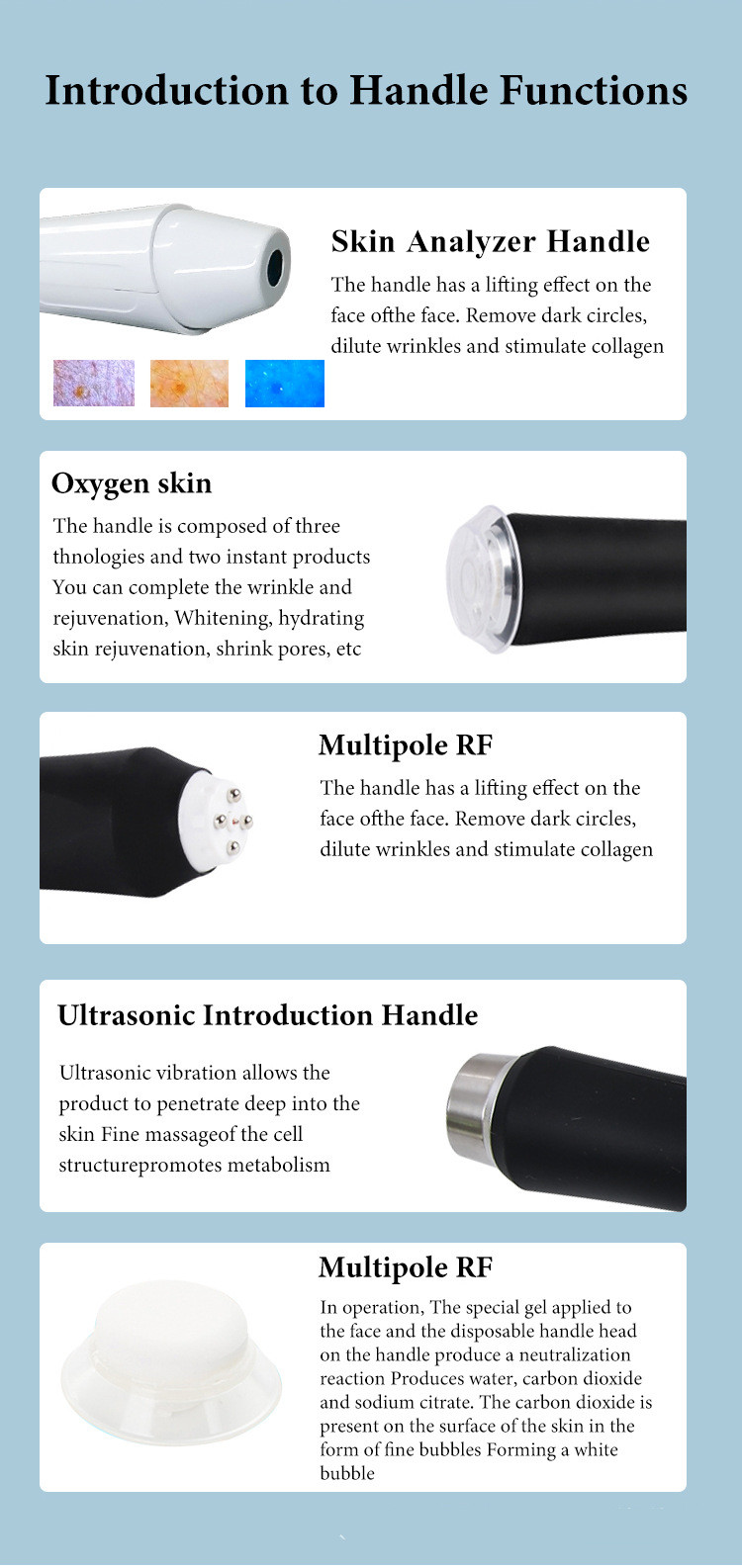 3 In 1 Ultrasonic CO2 Exfoliate Face Lifting Device Oxygen - Image 6