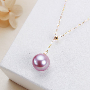 Black Pearl 18K Gold Pendant S925 Silver Necklace Female - Image 9