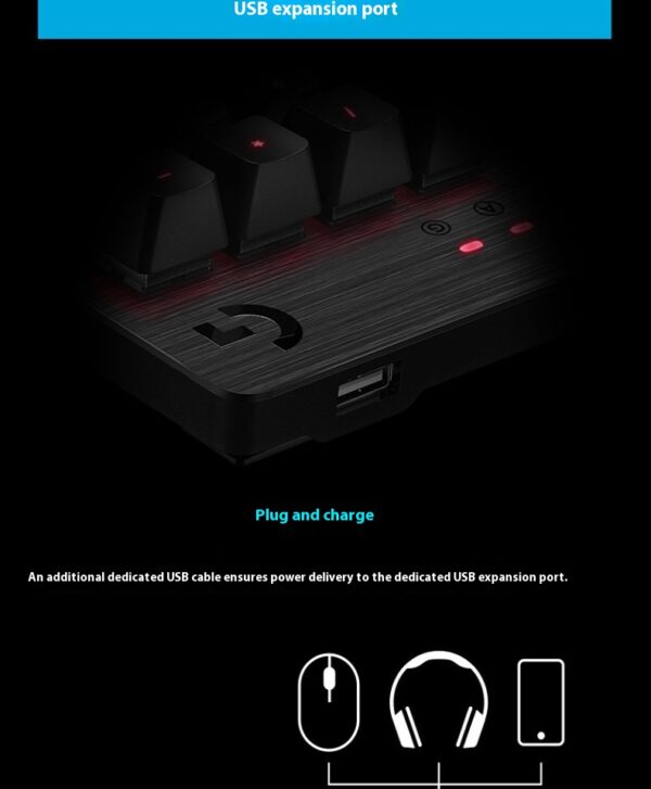 G413 Gaming Electronic Sports Mechanical Keyboard Desktop Backlight 104 Key Metal Panel - Image 17