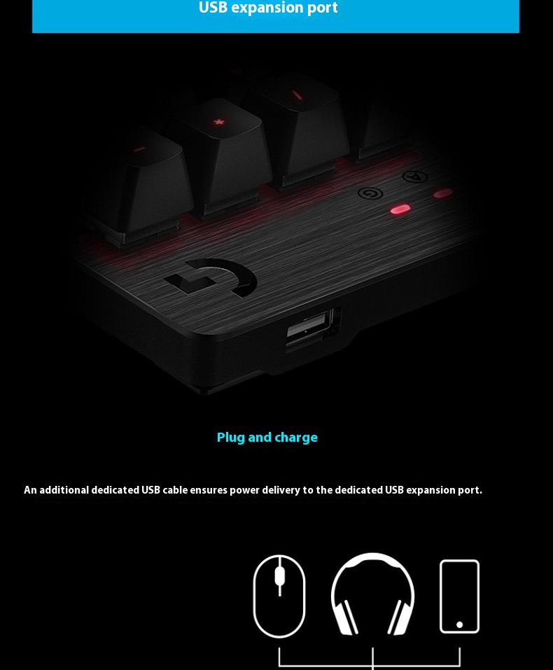 G413 Gaming Electronic Sports Mechanical Keyboard Desktop Backlight 104 Key Metal Panel - Image 17