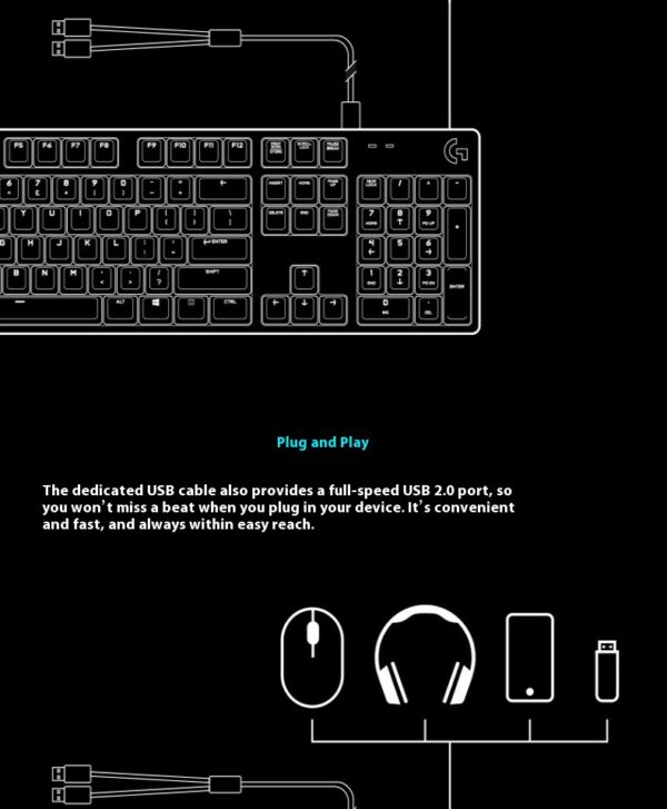 G413 Gaming Electronic Sports Mechanical Keyboard Desktop Backlight 104 Key Metal Panel - Image 11