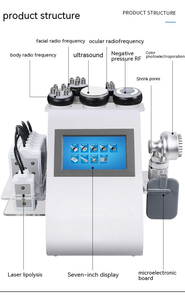 Nine-in-one 40K Ultrasonic Vacuum Negative-pressure Cosmetic Instrument