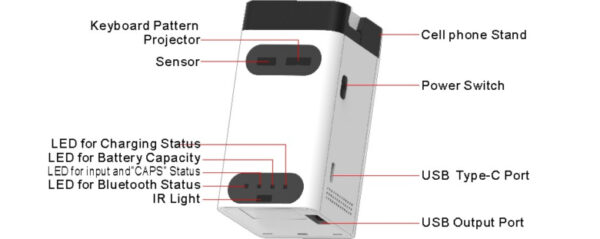 LEING FST Virtual Laser Keyboard Bluetooth Wireless Projector Phone Keyboard For Computer Pad Laptop With Mouse Function - Image 13