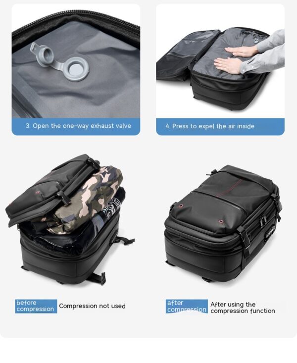 Travel Backpack Men's Business Multifunction Computer Bag Vacuum Compression Large-capacity Backpack - Image 15