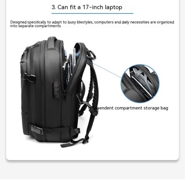 Travel Backpack Men's Business Multifunction Computer Bag Vacuum Compression Large-capacity Backpack - Image 25