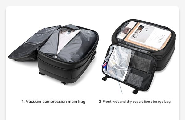 Travel Backpack Men's Business Multifunction Computer Bag Vacuum Compression Large-capacity Backpack - Image 18