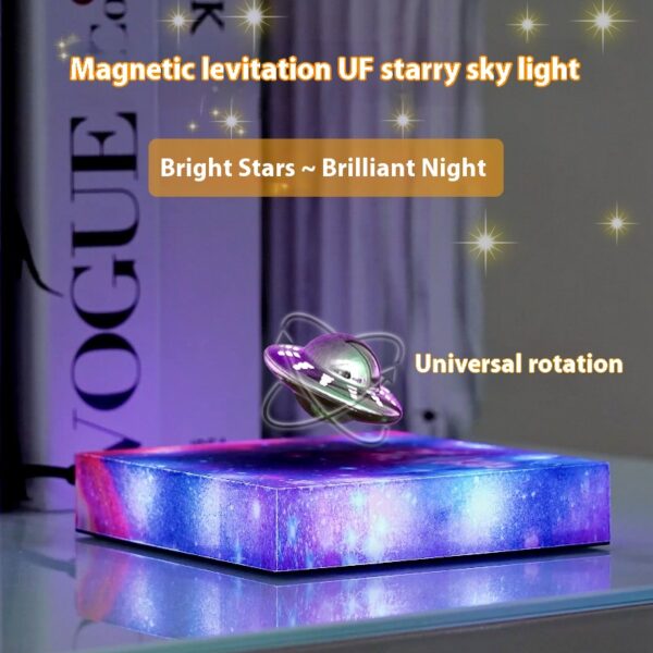 Levitating UFO Color Galaxy Lamp Magnetic Suspension UFO Star Light Creative Gift Decoration Home Decor - Image 14