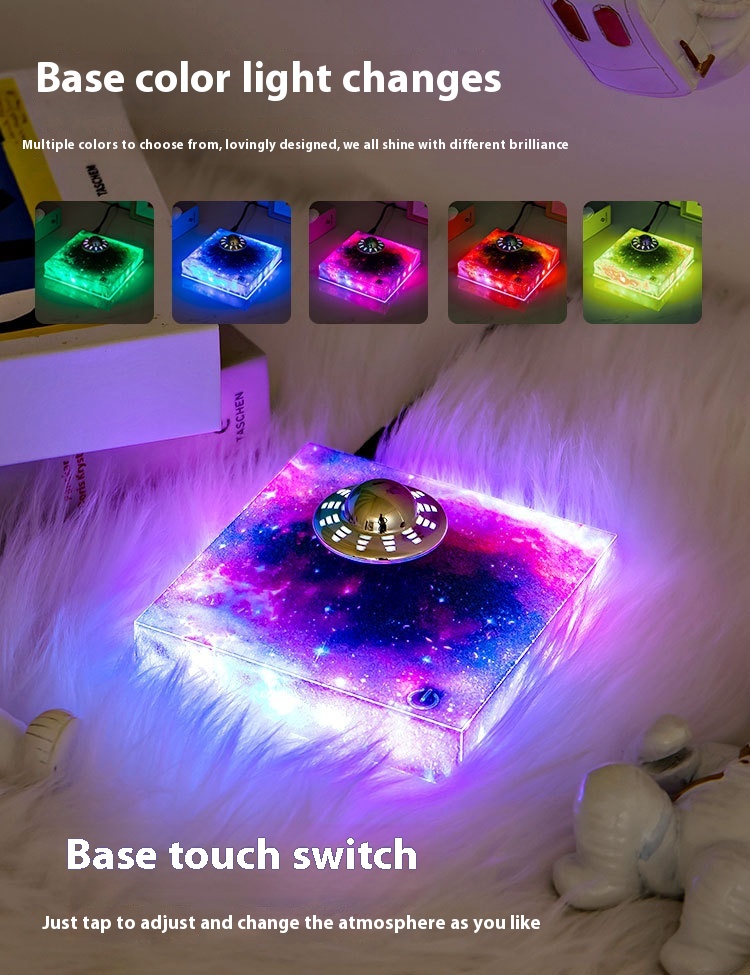 Levitating UFO Color Galaxy Lamp Magnetic Suspension UFO Star Light Creative Gift Decoration Home Decor - Image 13