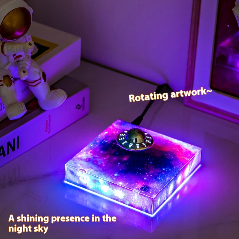 Levitating UFO Color Galaxy Lamp Magnetic Suspension UFO Star Light Creative Gift Decoration Home Decor - Image 12
