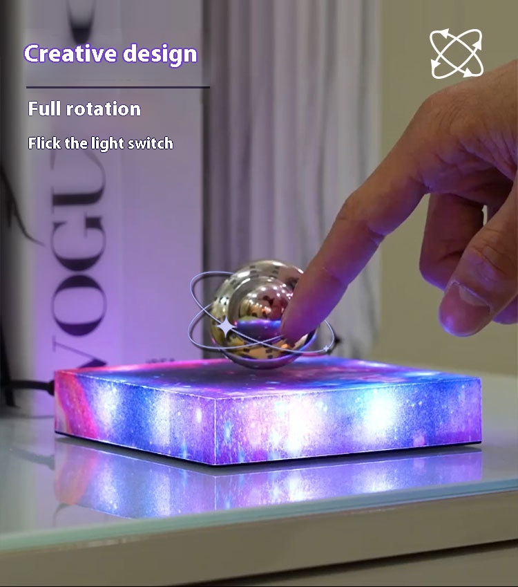 Levitating UFO Color Galaxy Lamp Magnetic Suspension UFO Star Light Creative Gift Decoration Home Decor - Image 11