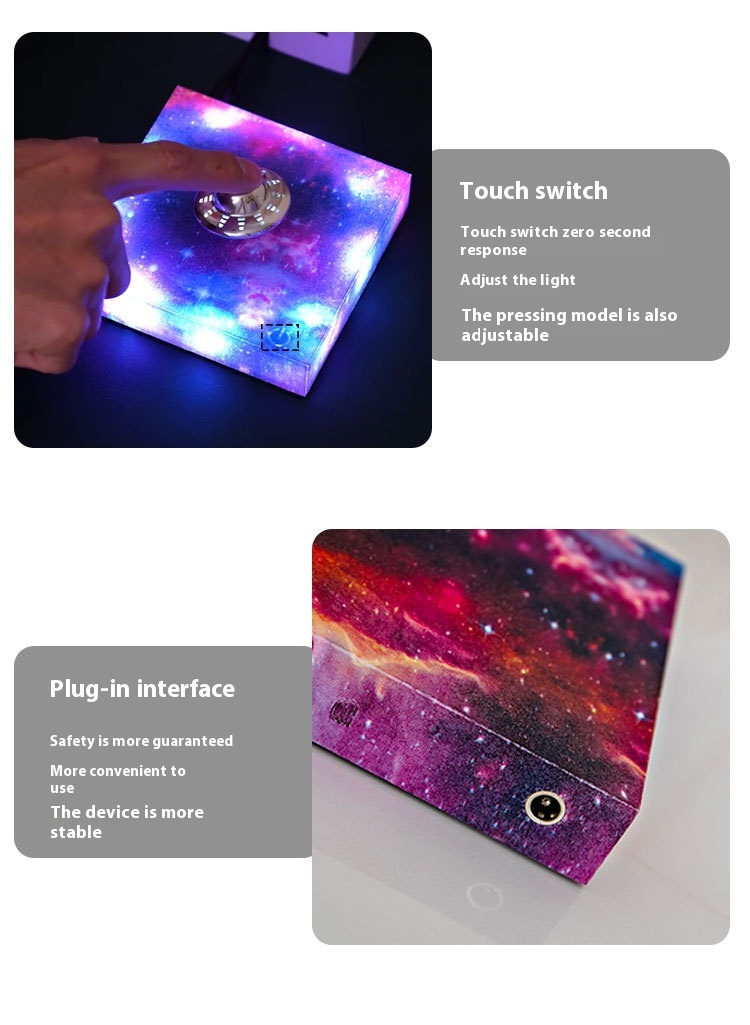 Levitating UFO Color Galaxy Lamp Magnetic Suspension UFO Star Light Creative Gift Decoration Home Decor - Image 8