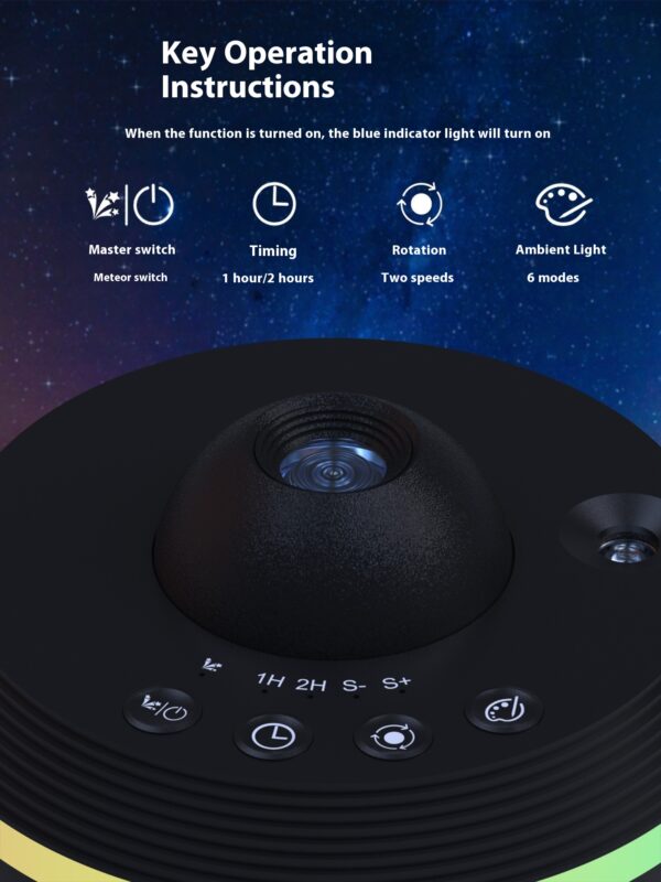Dynamic Meteor 13 In 1 Ultra Clear Galaxy Projector Lamp Rotary Space Ball Planetarium Projector Lights For Kids Gift - Image 13