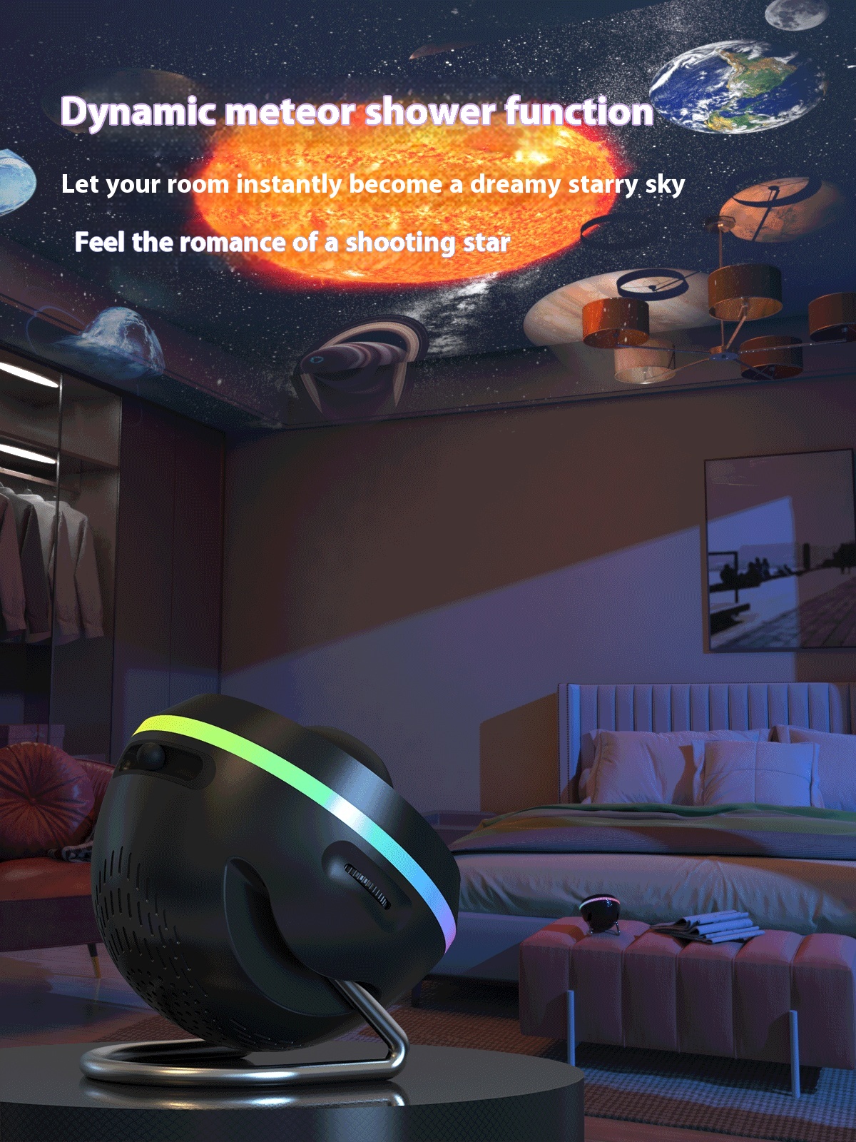 Dynamic Meteor 13 In 1 Ultra Clear Galaxy Projector Lamp Rotary Space Ball Planetarium Projector Lights For Kids Gift - Image 12