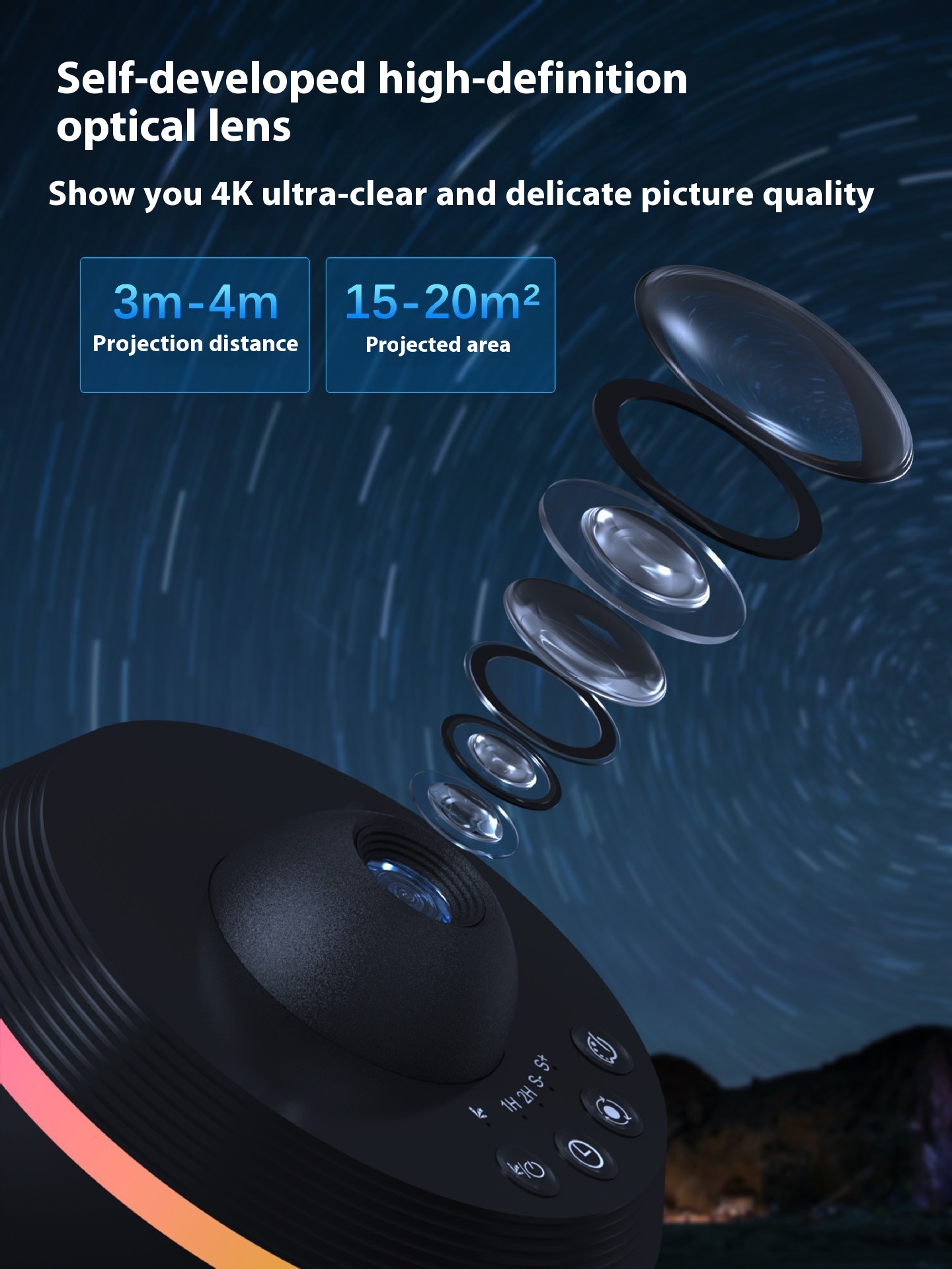 Dynamic Meteor 13 In 1 Ultra Clear Galaxy Projector Lamp Rotary Space Ball Planetarium Projector Lights For Kids Gift - Image 17