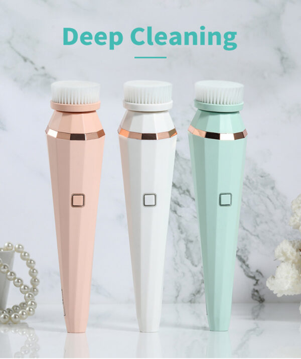 4 In 1 USB Rechargeable Electric Facial Cleansing Brush Soft Skin Care Portable Massager Face Brush Deep Cleaning Device - Image 12