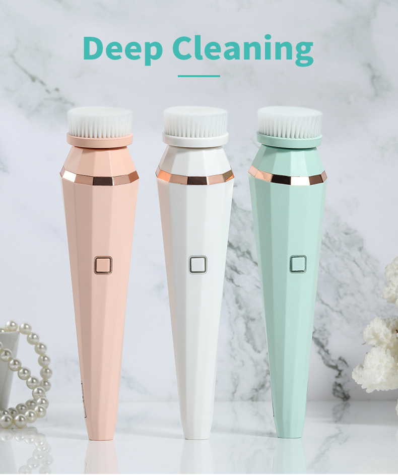 4 In 1 USB Rechargeable Electric Facial Cleansing Brush Soft Skin Care Portable Massager Face Brush Deep Cleaning Device - Image 12