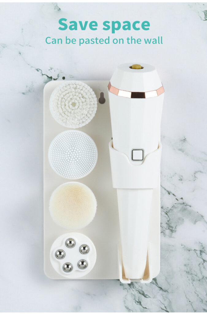 4 In 1 USB Rechargeable Electric Facial Cleansing Brush Soft Skin Care Portable Massager Face Brush Deep Cleaning Device
