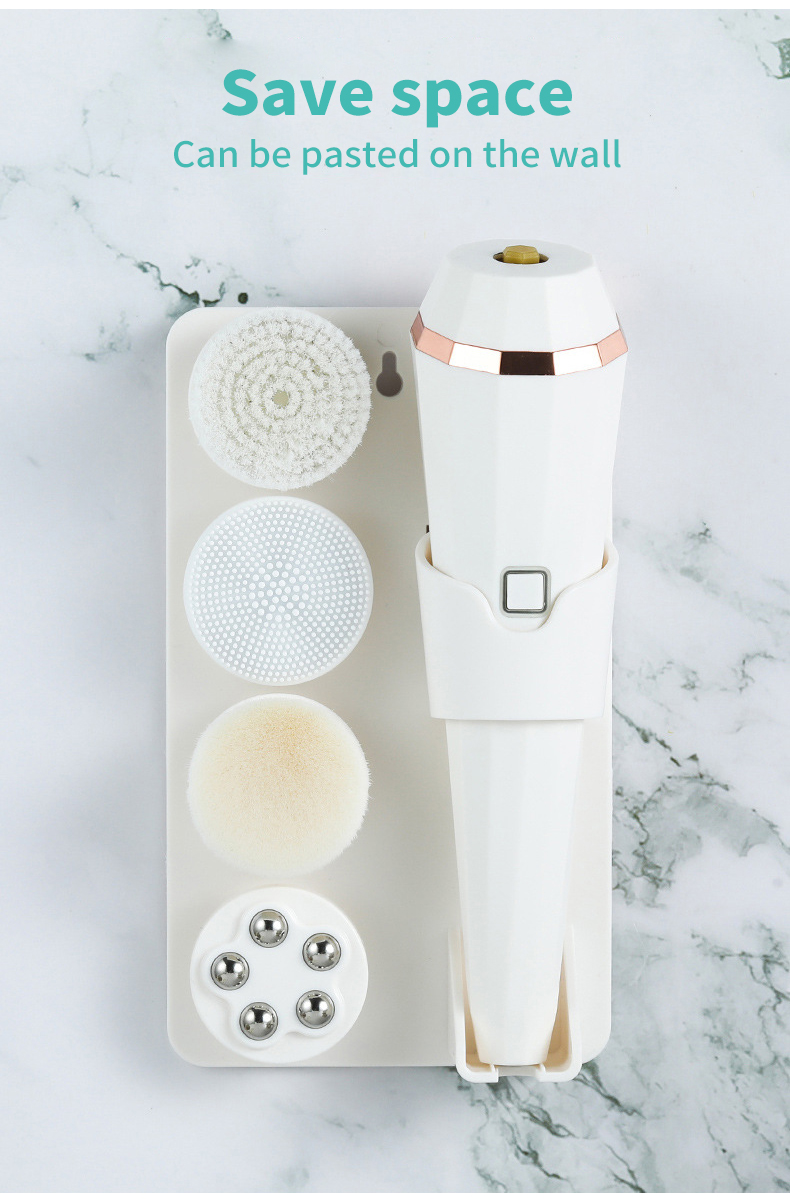 4 In 1 USB Rechargeable Electric Facial Cleansing Brush Soft Skin Care Portable Massager Face Brush Deep Cleaning Device - Image 10