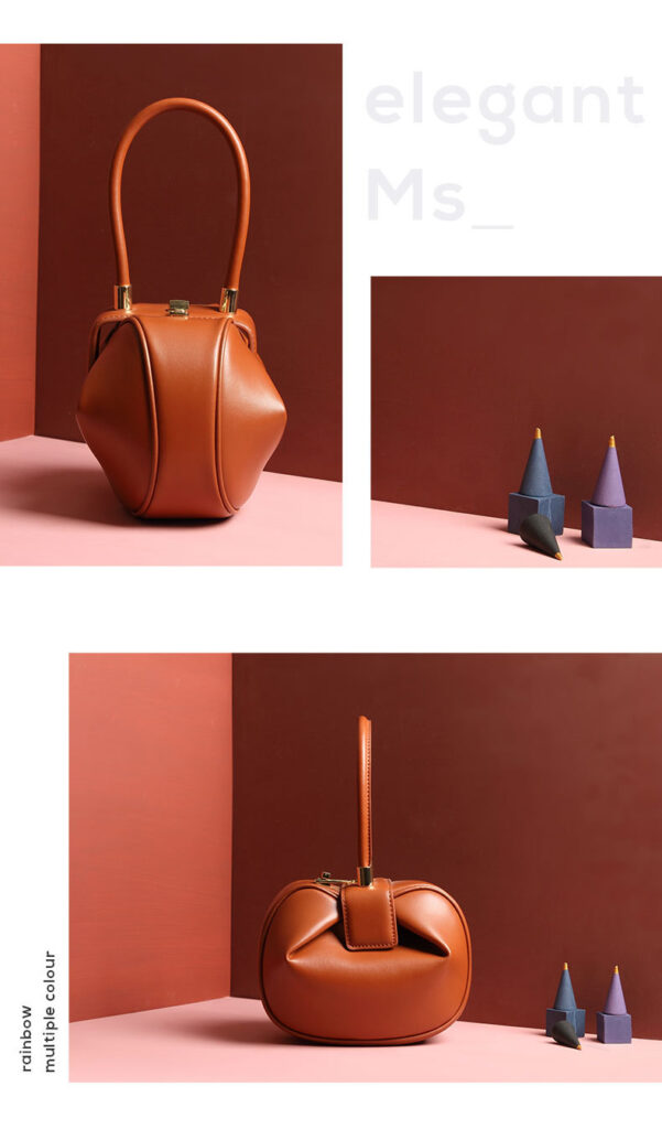 Leather handbags fashion dumplings handbag