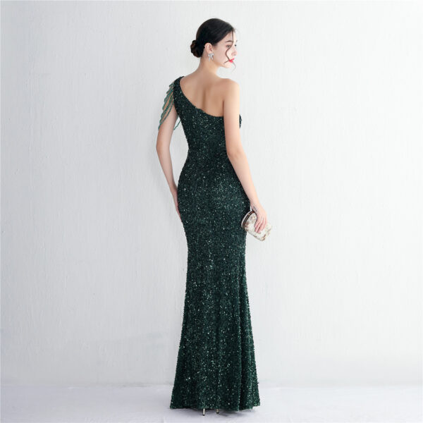 19533  Handmade Sequin Craft Beaded One-shoulder Fishtail Skirt - Image 38