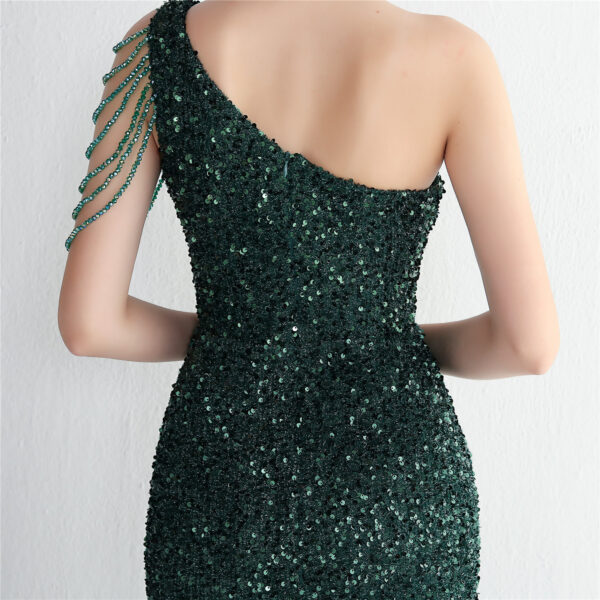 19533  Handmade Sequin Craft Beaded One-shoulder Fishtail Skirt - Image 13