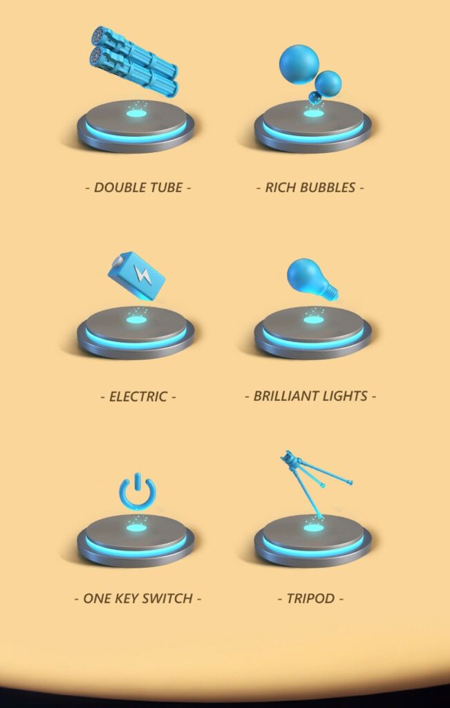 Super Big Double-Tube Bubble Gun Machine Outdoor Blowing Soap Bubble Maker Toy Automatic Water Toy For Children Birthday Party