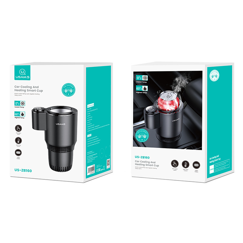 USAMS US-ZB160 Digital Display Smart Car Heating Cooling Cup Car Accessories - Image 5
