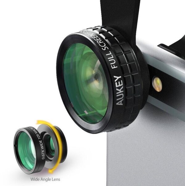 Aukey PL-A1 three in one eye fish eye wide angle lens - Image 3
