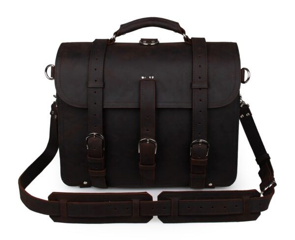 Leather bag leather bag wholesale cool crazy horse men Shoulder Messenger Bag 7072 - Image 11