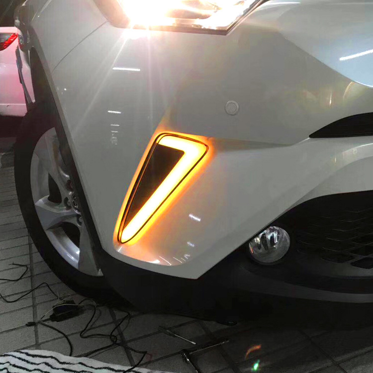 LED Daytime Running Lights Fog Lights Modified Yellow Light Steering - Image 1