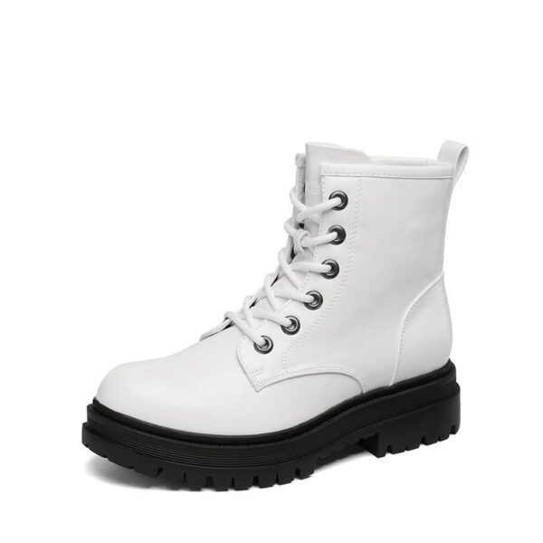 Women's Flat Lace Up Booties - Image 60