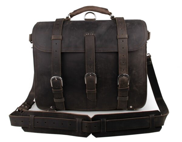 Leather bag leather bag wholesale cool crazy horse men Shoulder Messenger Bag 7072 - Image 14