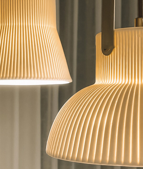Nordic Japanese Simple Creative Light-transmitting Porcelain Chandelier - Image 11