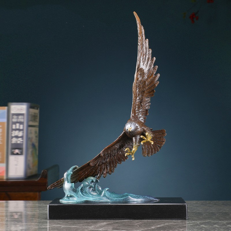 Copper Gold Years Eagle Brass Ornaments - Image 2