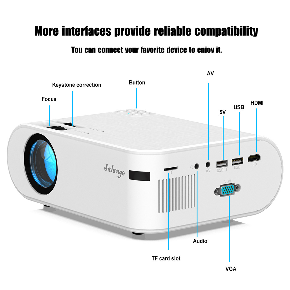 720p Portable Smart Projector P62 Supports Home Office HD Projector - Image 10