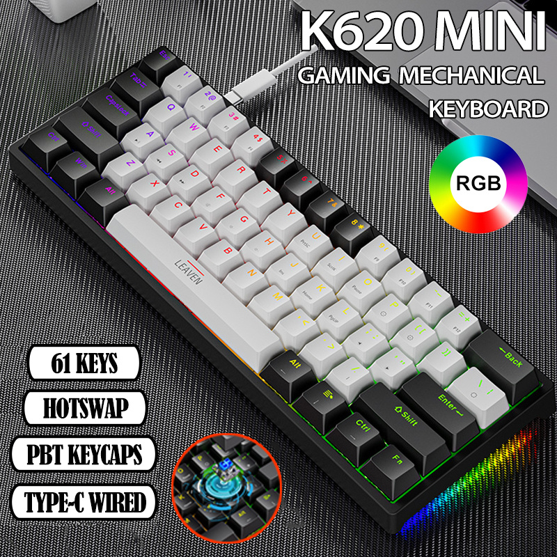 Plastic mechanical keyboard for games - Image 1