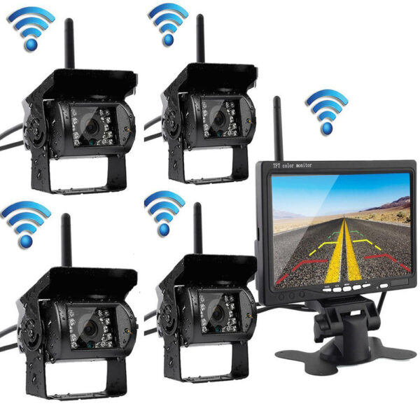 Forklift Truck Harvester 7 Inch Car Wireless Reversing Video Display Camera - Image 18
