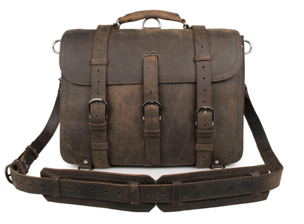 Leather bag leather bag wholesale cool crazy horse men Shoulder Messenger Bag 7072 - Image 13