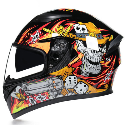 Motorcycle Helmet Anti-fog Dual Lens Full Face Helmet Cool Street Car Bluetooth Protective Helmet - Image 18